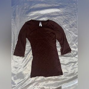 Brown Half-Sleeve Shirt Size Small